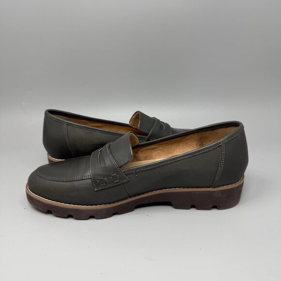 Vionic Cheryl II Womens Penny Loafers Sz 10 W Comfort Black Nappa Leather Shoes - Picture 2 of 9
